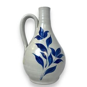 Williamsburg Pottery Lamp Base Only Yorktowne Salt Glaze Stoneware Jug Floral